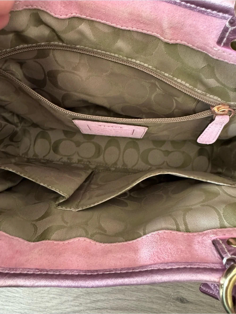 Coach Vintage 2004 Pink Straw Tote Bag - Style 4419